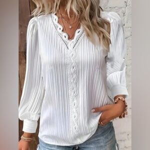 Elegant White Lace Blouse